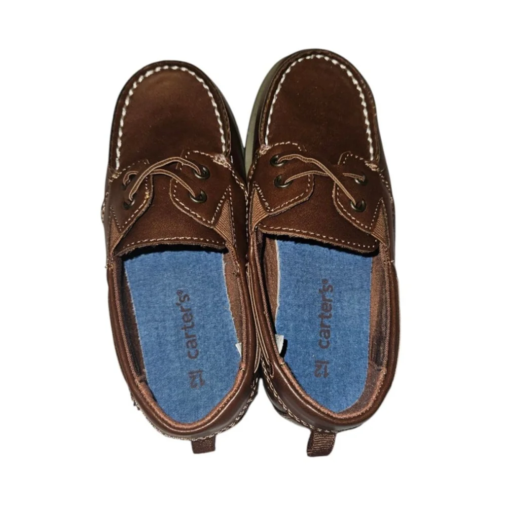 Carter’s Toddler Boys Boat Shoes Size 12 Brown Slip-On Casual Classic Style